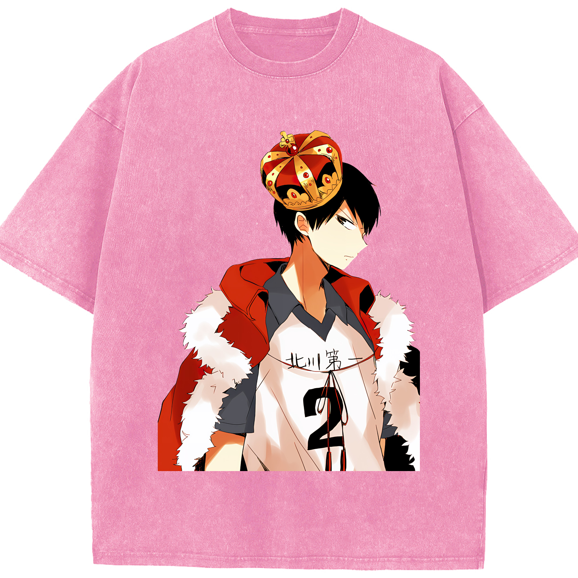 （画像用） ハイキュー!! Haikyu!! 綿100% ヴィンテージ風 半袖Tシャツ（フロントプリント）